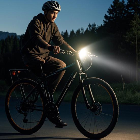 Sykkellykt Justerbar Zoom Oppladbar Lettvekt Vanntett MTB Landevei Terrengsykkel Nattkjøring Varsel COB Frontlykt