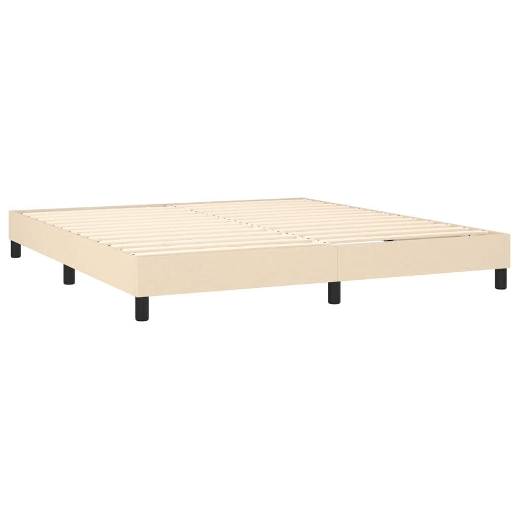Vidaxl Continental Bed With Mattress, Cream, Fabric, 180X200 Cm
