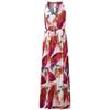 Ladies Fashion Elegant Dress With Printed Suspenders And Floor-Length Skirt