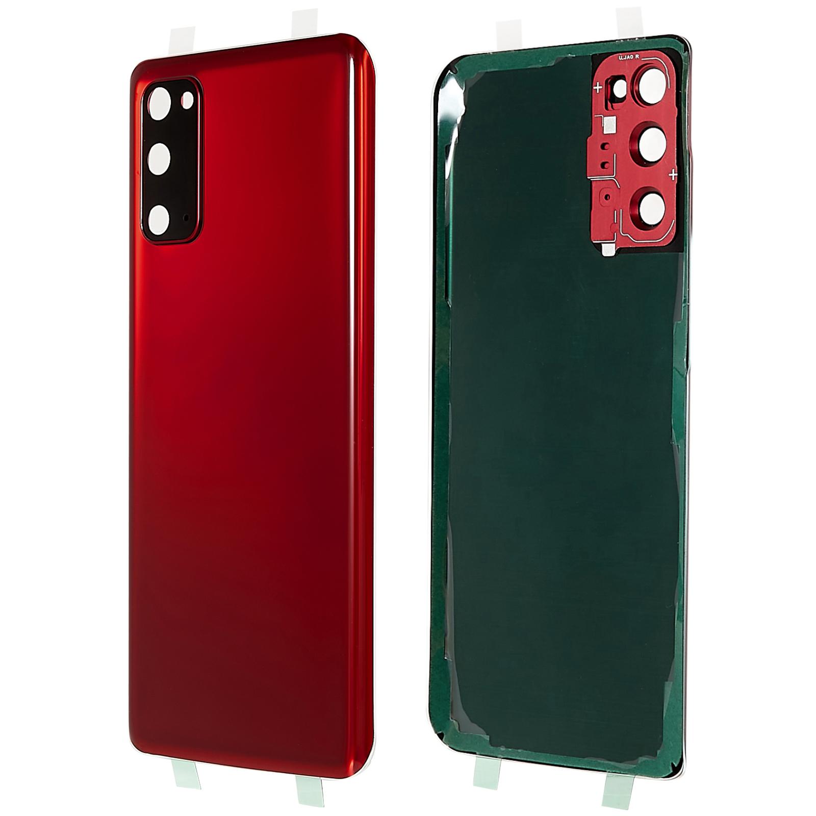 

Для Samsung Galaxy S20 4G Задня кришка акумуляторного відсіку з кришкою об єктива кільця камери (без логотипу) Red