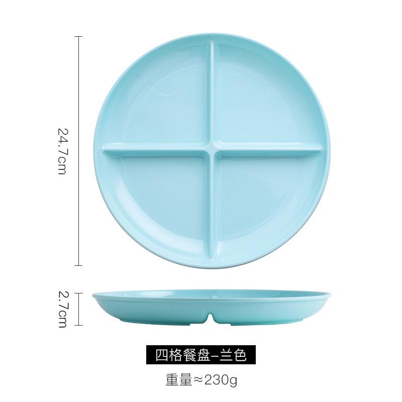 Commercial Divided Dining Plate Imitation Porcelain Melamine Tableware