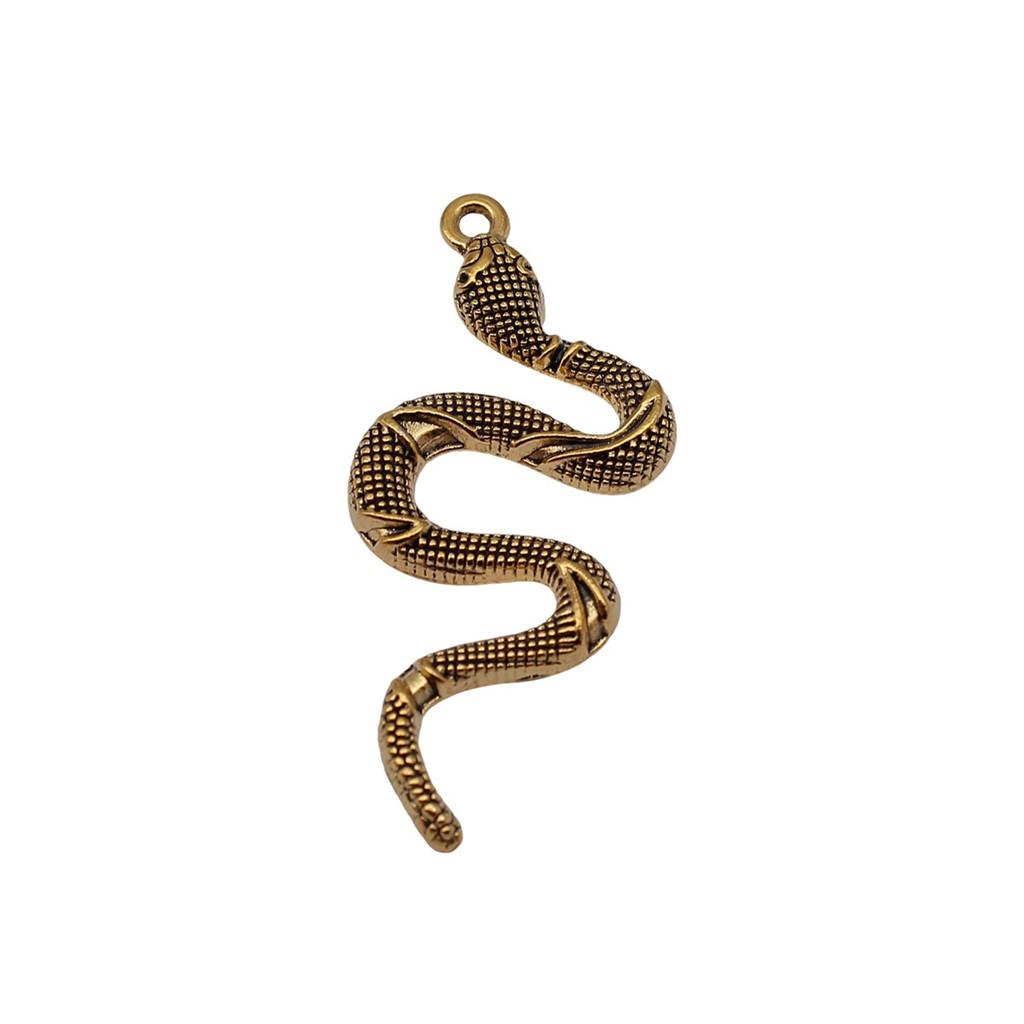 Cobra Snake Charms Antique Bronze Silver Pendants For DIY Bracelet Necklace Jewelry