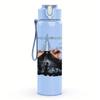 1PC Retro Female Silhouette Black White Print 750ml Portable Sports Water Bottle Leakproof Gym Outdoor Travel Drink Cup