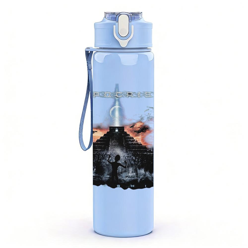 1PC Retro Female Silhouette Black White Print 750ml Portable Sports Water Bottle Leakproof Gym Outdoor Travel Drink Cup