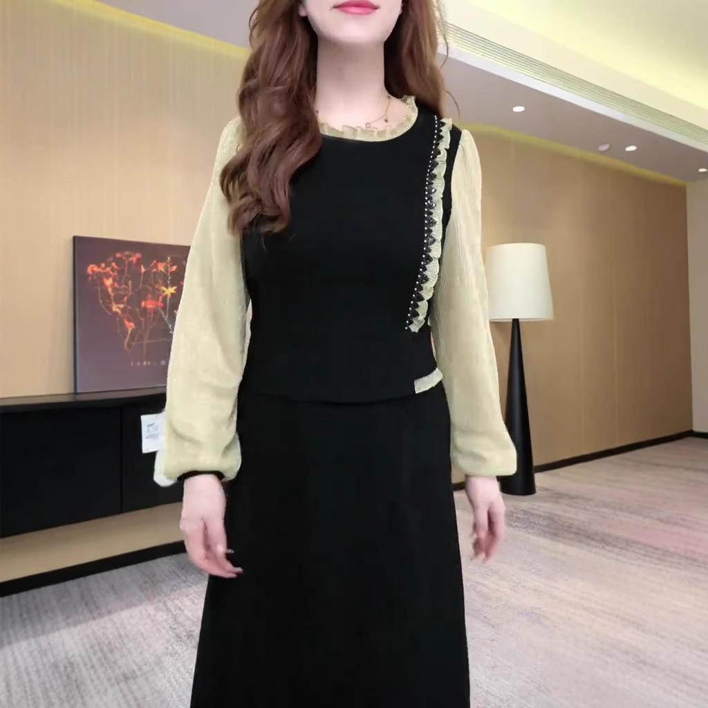 Spring Light Luxury Slimming Plus Size Casual Commute Dress for Women