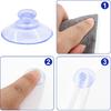 Zorfeter 40 Pcs 0.78 Inch Mini Clear Suction Cups Without Hooks Without Holes, Transparent Plastic Sucker Pads for Festival Decoration Wall Glass