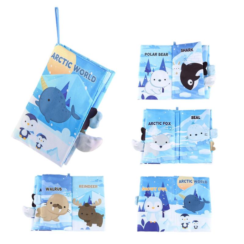 

Baby Ocean Animal Tail Cloth Book Early Education Tear-resistant With Sound Paper Arctic