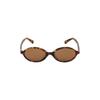MIU MIU Logo Design Oval Sunglasses Women Sunglasses Tortoiseshell MU-04ZSF-19P2Z1