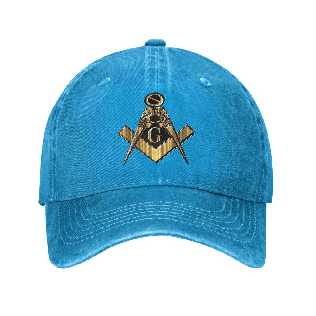 Masonic Freemason Denim Fabric Cap Casual Baseball Caps Adjustable Hat Summer Unisex Baseball Hats
