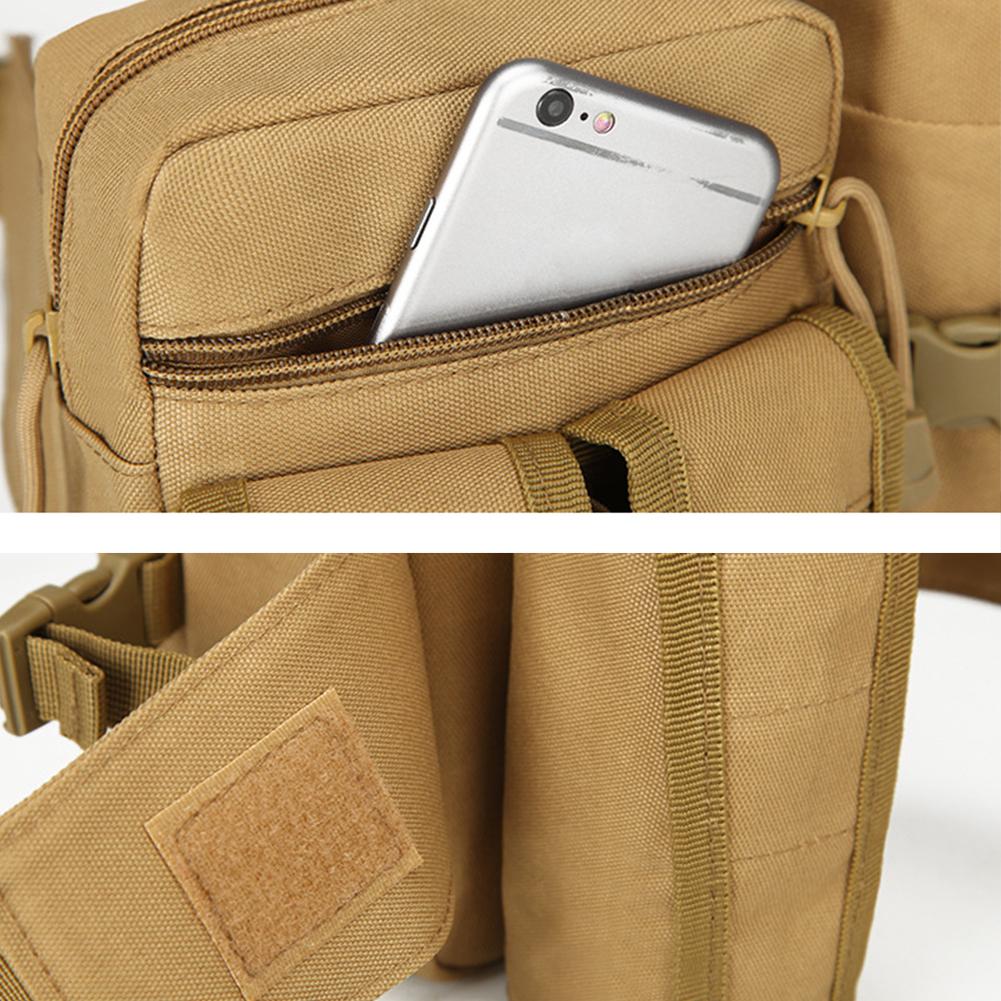 Tactical Waist Bag for Men Waterproof Nylon Chest Bag Hiking Waist Pack with Adjustable Shoulder Strap for Outdoor Camping Sport