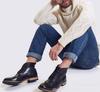 Men'S Boots New Brogue Genuine Leather Boots Fleece-Lined Shoes Fashion Boots,Warm,Casual, Lace-Up