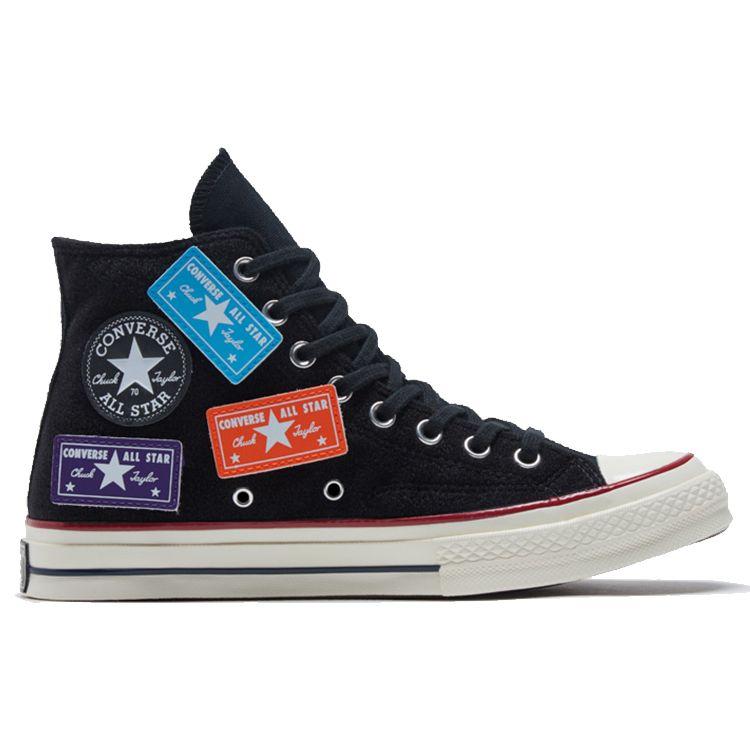 Converse 1970s Chuck 70 Comfortable Versatile High-Top Canvas Shoes Unisex Sneakers Black 169844C