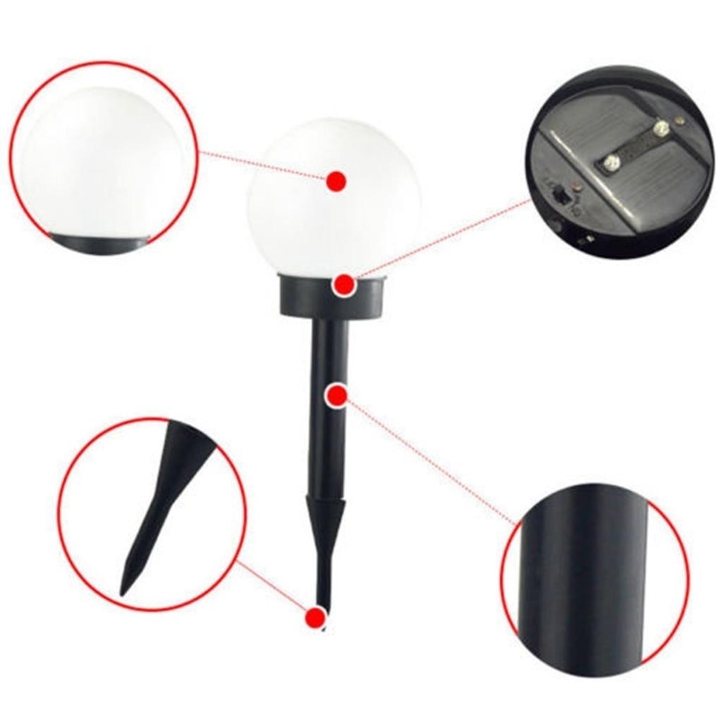 4 Stück/8 Stück Wasserdichtes LED Solarstrom Außen Gartenwegleuchte Hof Rasen Straße Spotlampe