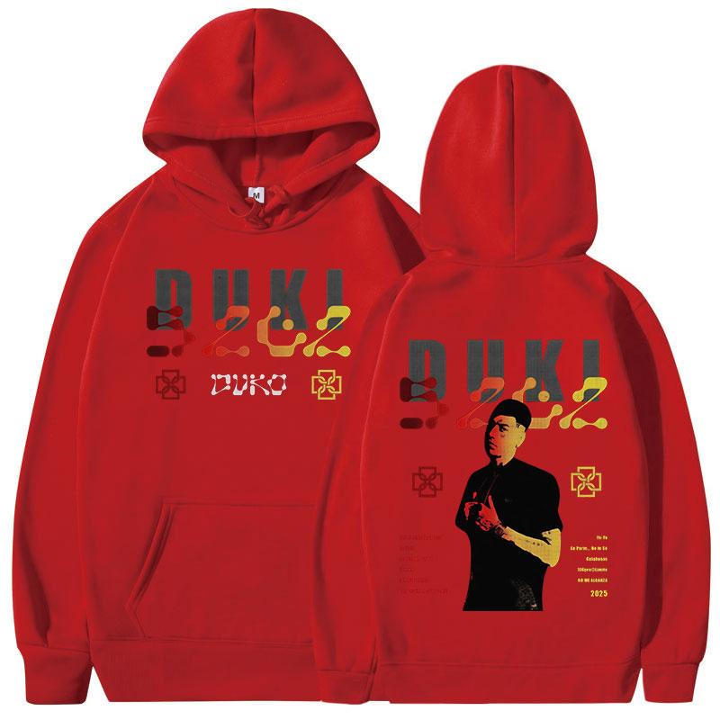Rapper Duki 5202 MIXTAPE Album 2025 Hoodies Men's Women Clothing Hip Hop Sweatshirts Autumn Winter Fleece Long Sleeve Pullovers