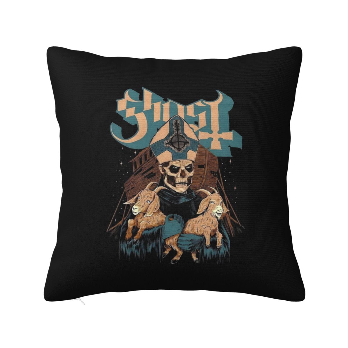 

Ghost B.C. Band Square Pillowcase Cushion Cover Pillow Case Throw Pillow Cover for Home Sofa Living Room 12x12Inch