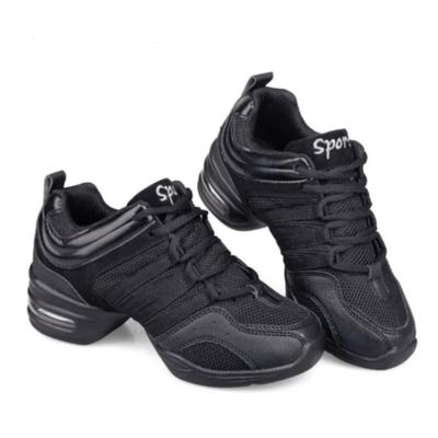 Zapatillas de jazz de malla de moda para mujer, zapatillas de baile modernas con suela suave, transpirables y ligeras, zapatos de fitness para bailar.