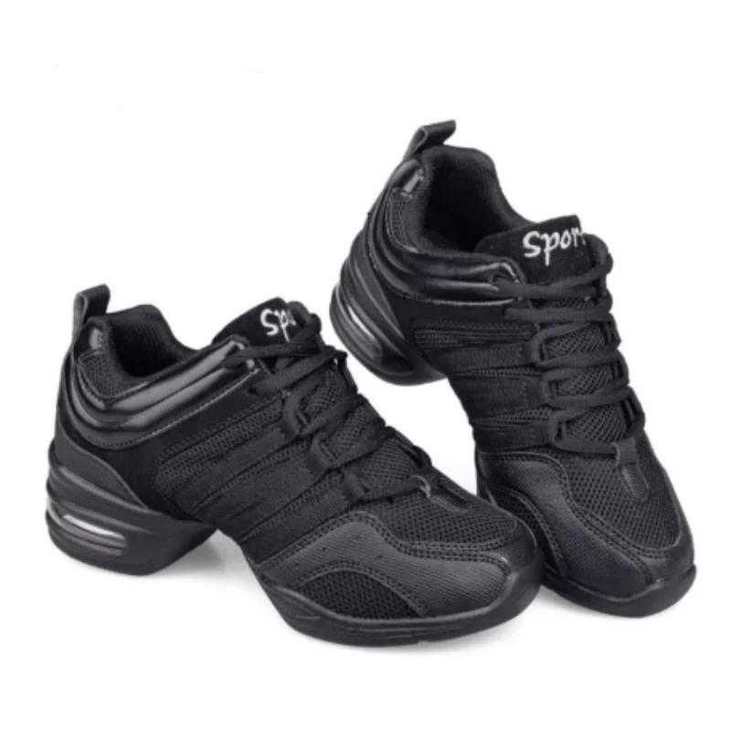 Fashion Mesh Jazz Shoe Woman Ladies Modern Soft Outsole Dance Sneakers Breathable Lightweight Woman Dancing Fitness Shoes