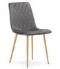 TURIN Chair - Dark Grey Velvet / Wood Color Legs X 1