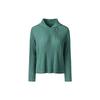 MONPLISSE [Women'S] Soft Pleated Hoodie (Green)
