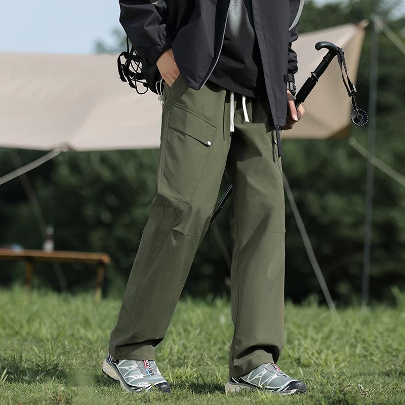 2024 Men's Trendy American Loose Straight-Leg Wide-Leg Casual Work and Sports Pants for Spring and Autumn