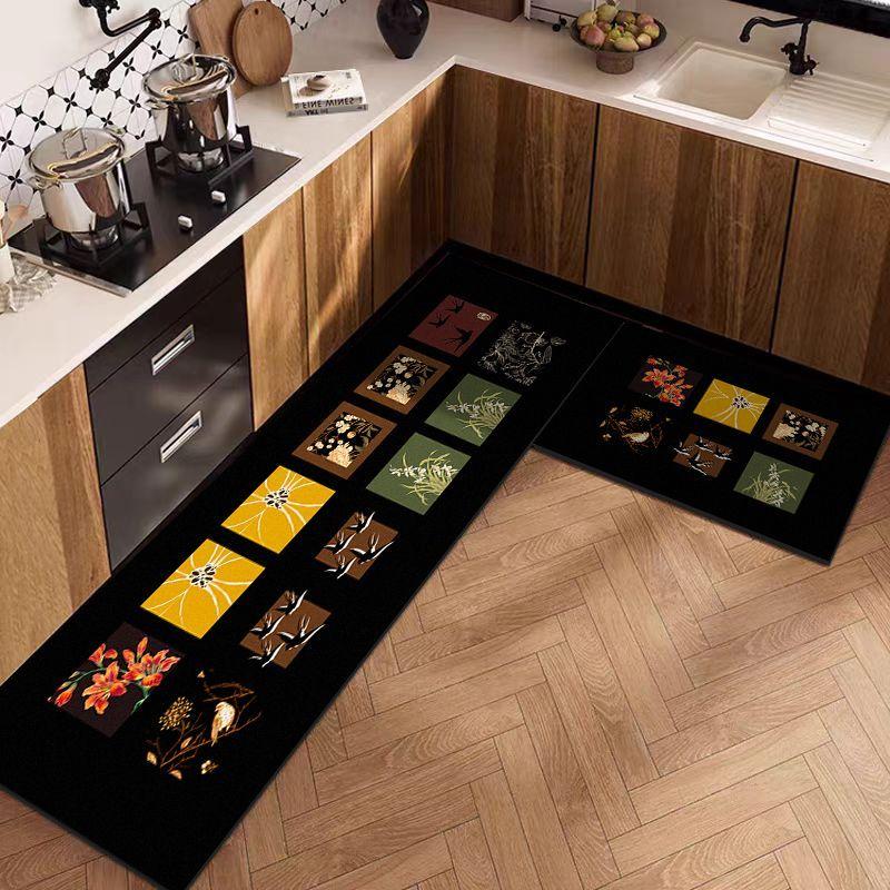 Американский ретро кухонный коврик, Абсорбирующий коврик из диатомовой земли, Противоскользящий ковер, Водонепроницаемый и маслостойкий коврик 20X20CM  1PC random color