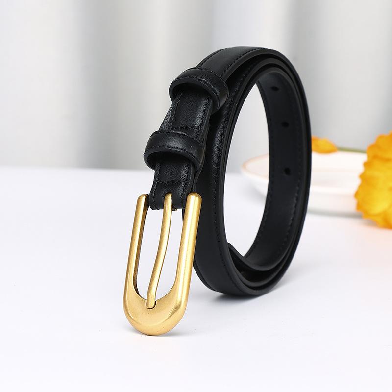 New First-Layer Pure Cowhide Women'S Belt Fashion Trend Versatile Leather Pin Buckle Casual Jeans Belt Women'S
