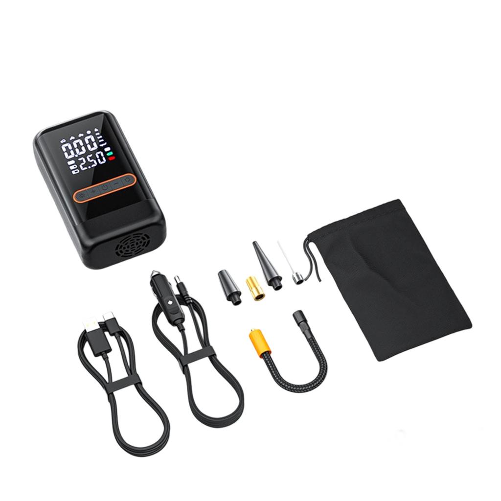 Tire Inflator Portable Compressor-Cordless Electric For Car | Auto With Digital Pressure Gauge | Electric Vehicle Inflation Accessories