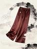 Ice-Cool Silk Satin Loose Pants for Women - Spring/Autumn 2026, Non-Wrinkling, Ideal for Middle-Aged and Young Women