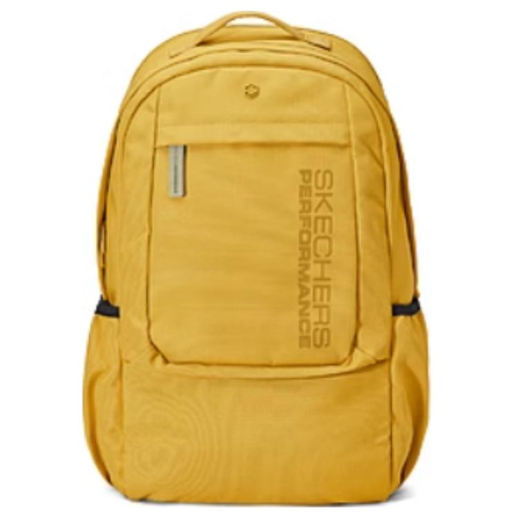 Skechers Fashionable Versatile Zipper Closure Fabric Backpack Unisex Backpack Golden P324U012-04HW Gold