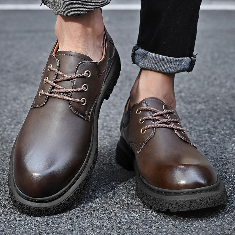 Men's Classic Retro Work Clothes Comfortable Casual Shoes Outdoor Sports Mountain Climbing Anti Slip Wear-resistant Oxford Shoes