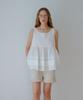 Okuka Check Frill Shorts - Beige