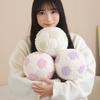 New Colored Wool Ball Doll Cartoon Round Ball Pillow Sofa Cushion Pillow Living Room Ornament Decoration