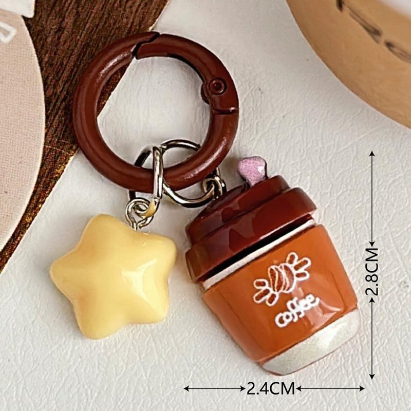 

Милый мультяшный кофейный магазин брелок звезда кулон смешной брелок новинка креативный рюкзак украшения аксессуары подарки