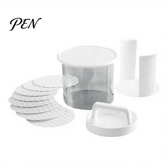 Round Meat Press for Barbecue Hamburger Patty Maker, Non-stick with Storage Container And Separator Sheets Burger Kitchen Gadget Beef Patties
