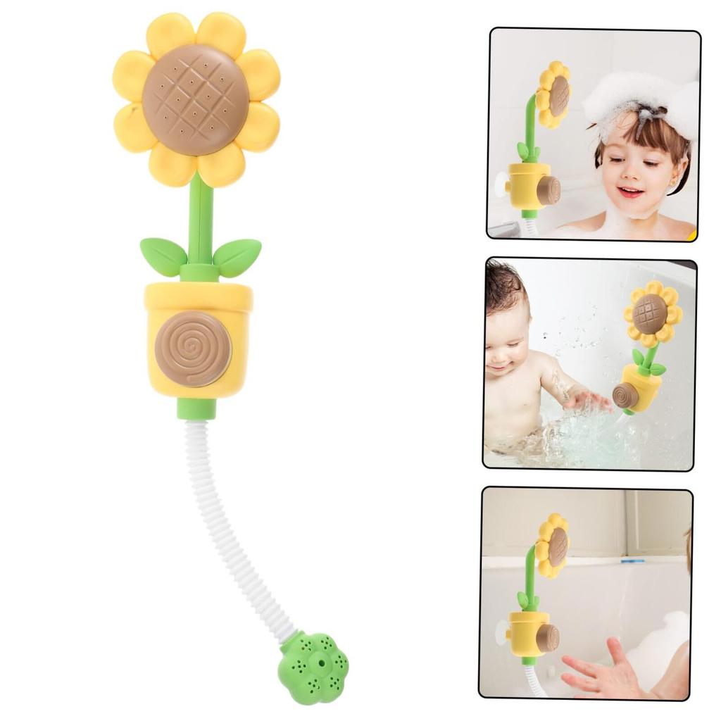 -purpose Bath Toy Sunflower Shower Head, Suitable For Toddler And Baby Bathing, Water Play Baby Bath Toy