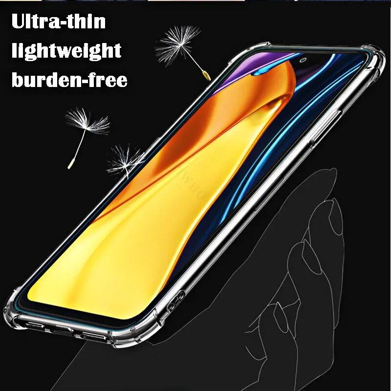 Für Xiaomi Poco M3 Pro 5G Telefon Soft Case HD Transparent für Xiaomi Poco M3Pro 5g 6,5" M2103K19PG Stoßfest Anti-Scratch Abdeckungen