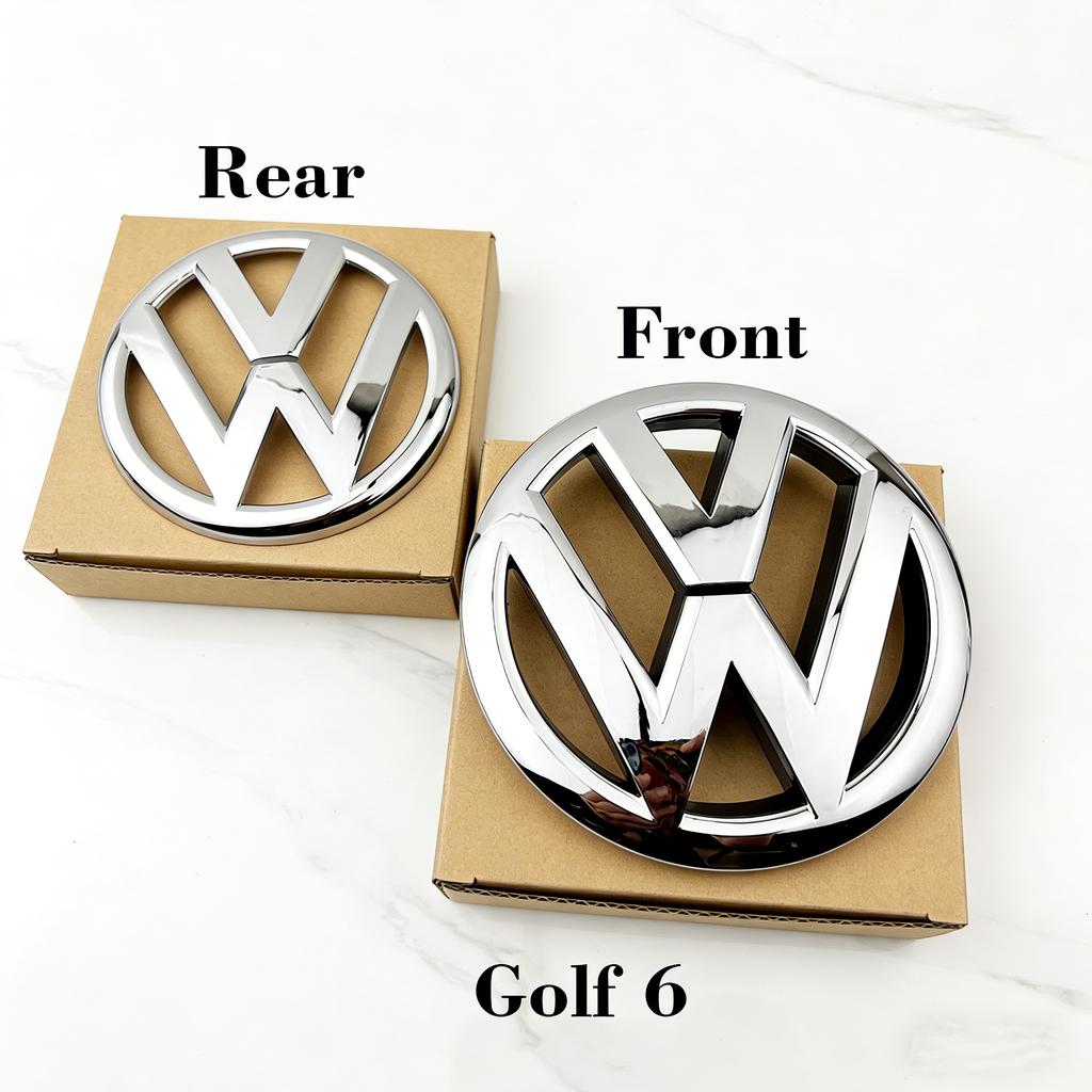 W112PCS For Volkswagen VW Golf 6 MK6 Golf 7 MK7 MK7.5 2010-2020 Car Front Bonnet Grille Rear Trunk Emblem Logo Replacement Badge