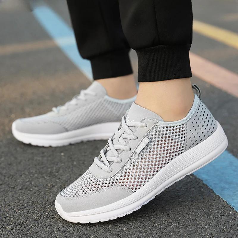 Summer New Mesh Breathable Men's Shoes Large Size Men's Running Casual Lightweight Sports Shoes Zapatillas De Deporte Mens Shoes