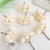 6Pcs Artificial Flowers Fake Silk Rose For Christmas Wreath Accessory Home Floral Arrangement Wedding Bridal Bouquet Decoration