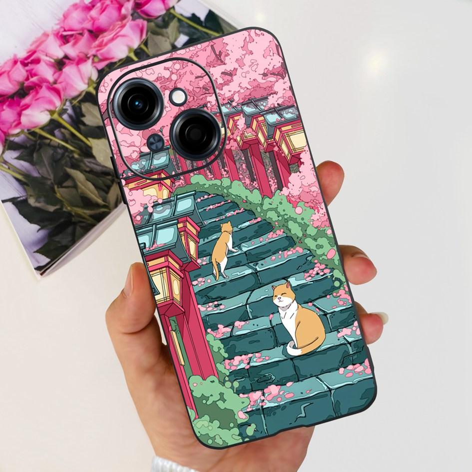 For Phone Case Tecno Spark Go 1 Cover 2024 Popular Flower Soft Silicone Back Protective Cover For Tecno Spark Go 2025 Pop 9 Etui