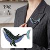Bag Decoration Pin Women Rhinestone Whale Brooch, Sea Animal Decorative Badge Shape Brooch Pin, Sweater Cardigan Coat Dress Jewelry Accessories Luxury
