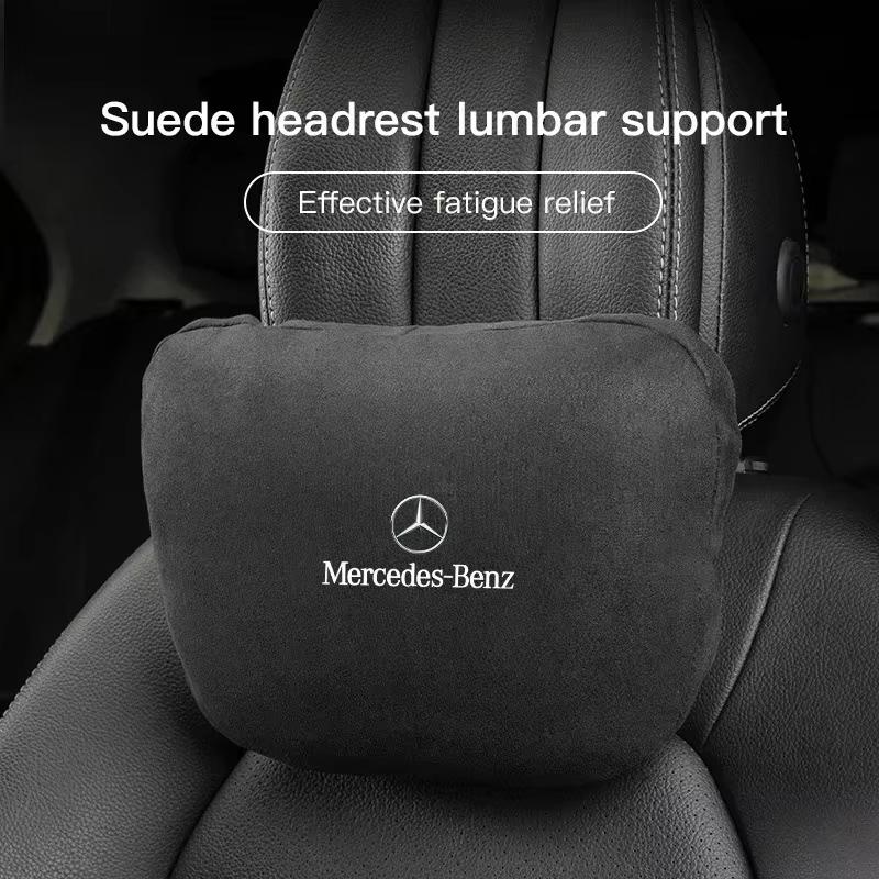 High Quality Car Headrest Neck Support Seat Soft Lumbar Pillow For Mercedes Benz AMG W204 W205 W203 W211 W212 W213 W201 W210 OU2