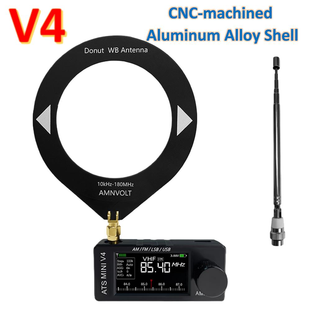 Upgrade V4/V3S SI4732 DSP Radio Receiver All Band Mini Radio FM AM SSB LSB USB 1.9inch IPS Screen Pocket Radios for Home Outdoor