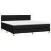 Maison Exclusive - Sommier à lattes de lit avec matelas Noir 160x200 cm Tissu