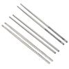 3 Pairs Stainless Steel Reusable Flower Printed Non-slip Chopsticks Tableware