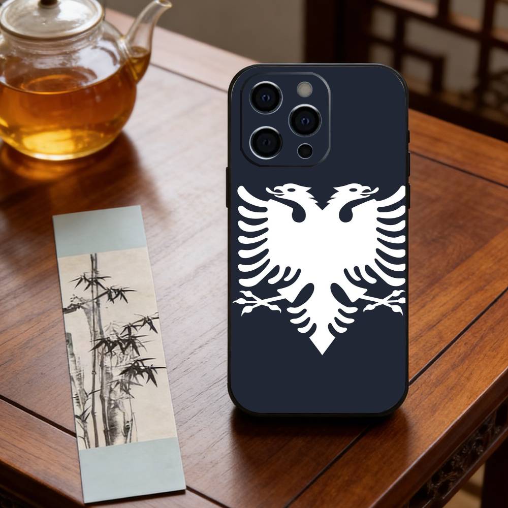 A-Albanische Flagge Adler Handyhülle Silikon Weich Für IPhone 17 16 15 14 13 12 11 X XR Plus Pro Max Plus