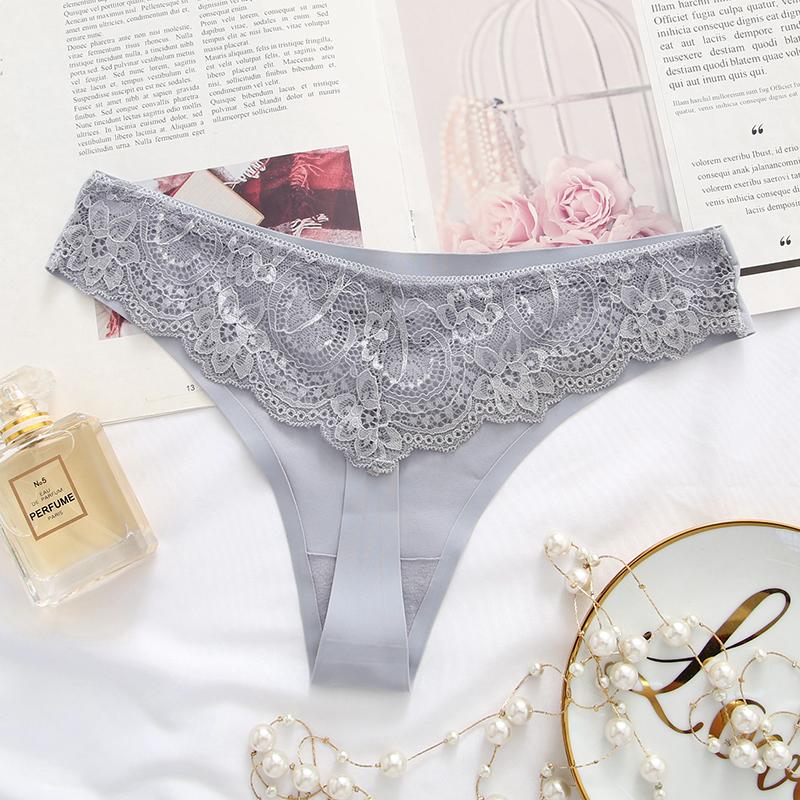 Women Floral Hollow Out Lace Panty Women's Sexy Lace Panties Low-Waist Briefs Sexy Perspective Intimate Female Underpants
