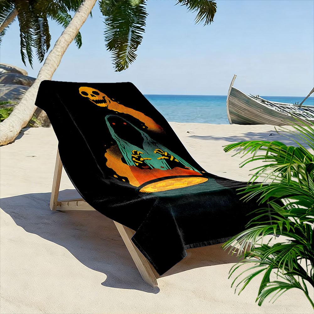 Mystical Glowing Specter Whispers Print Beach Towel, Quick Drying, Suitable for Travel, Outdoor Sports, Jogging, the Beach and Swimming, Gift