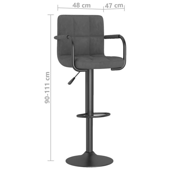VidaXL Lot de 2 Tabourets de Bar, Chaise de Pub, Siège de Bistrot, Meuble de Salle à Manger Cuisine Salon Maison Intérieur, 334660