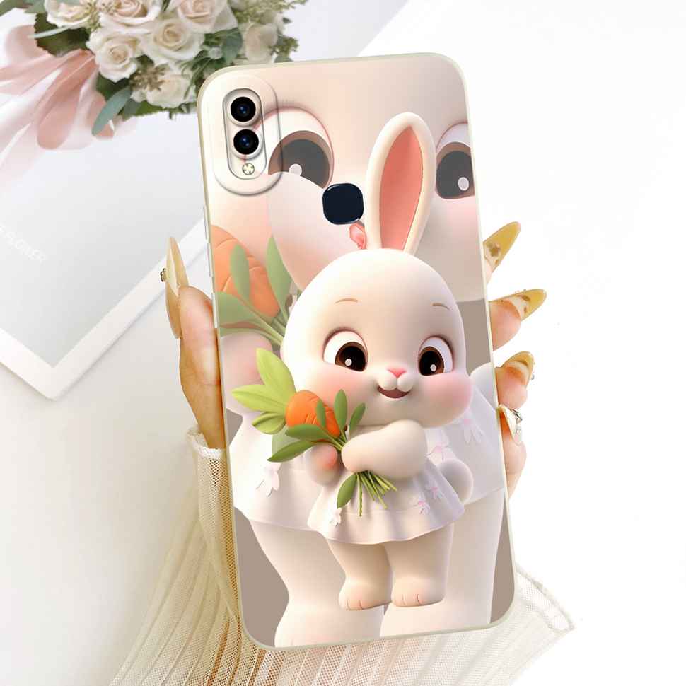 6.3" For Vivo V11i Cover Cute Cat Rabbit Protective Shockproof Case Vivo V11i V 11i 1806 VivoV11i Soft Silicone Phone Casing